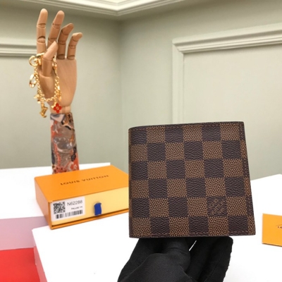 LOUIS VUITTON マルコ ウォレット ダミエ エベンヌ メンズ 10.5×10.5cm