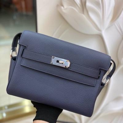 HERMES ケリーメッセンジャー ショルダーバッグ ユニセックス 25×20×8cm