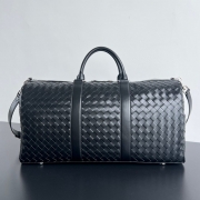 BOTTEGA VENETA イントレチャート レザー ウィークエンドバッグ メンズ 55×29×24cm
