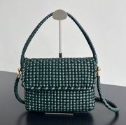 BV ショルダーバッグ レザー ハンドバッグ スウィング 25×19×6cm