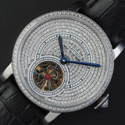 CARTIER ロトンド ドゥ 全面ダイヤ ブラックベルト 注文どうぞ