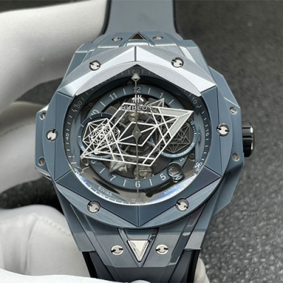 HUBLOT 418.FX.8007.RX.MXM21 BBF製 ビッグバン ウニコ サンブルーII セラミック マットグレー限定
