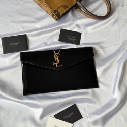 YSL クラッチバッグ カーフレザー レディース 27×16×2cm