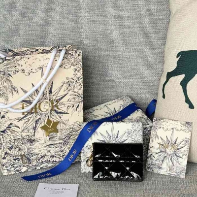 DIOR カードケース カーフレザー レディース 10.5×7.5×2.5cm