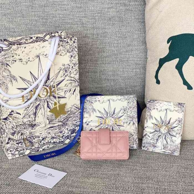 DIOR レディディオール 5スロットカードケース ラムスキン レディース 10.4×7×2cm