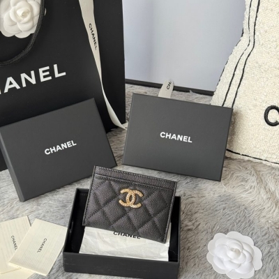 CHANEL カードケース カーフレザー レディース 10×19.5×2.5cm