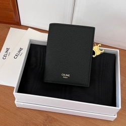 CELINE トリオンフ ショートウォレット カーフレザー レディース 9×10.5×2cm