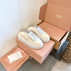 【MIUMIU】スニーカーキャンバススニーカー厚底スニーカーレディース