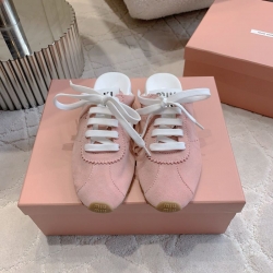 【MIUMIU】新作ドイツトレーニングスリッポンレザースリッポンレディース