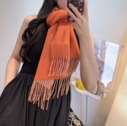 エルメス パリコレクション両面カシミヤスカーフ 180x30