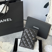 CHANEL パスポートケース カーフレザー ユニセックス 15×10×3cm
