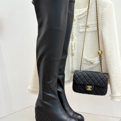 【CHANEL】25Aロングブーツレディース