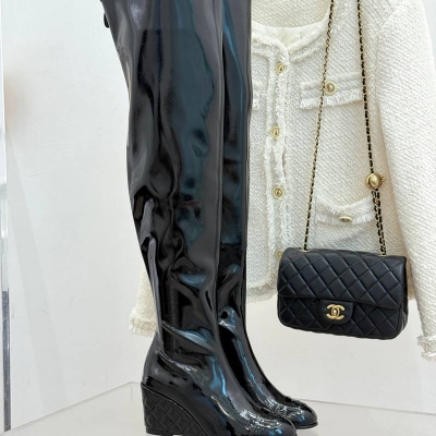 【CHANEL】25Aロングブーツレディース