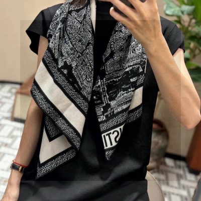 ディオール パリマップスカーフ 110x110