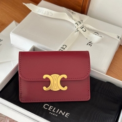 CELINE トリオンフ カードケース カーフレザー レディース 10.5×7×1cm