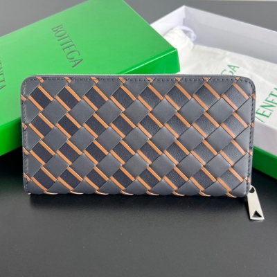 BOTTEGA VENETA イントレチャート ロングウォレット メンズ 19×10×2cm