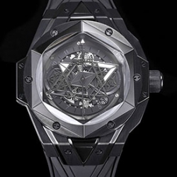 HUBLOT ビッグバン 418.CX.1114.RX.MXM20 パートナーシップ サンブルーII オールブラック 世界限定200本