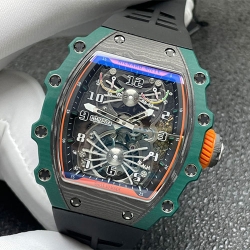 RICHARD MILLE RM-21-02 ダークグリーン スケルトントゥールビヨン 贅沢腕時計