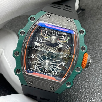 RICHARD MILLE RM-21-02 ダークグリーン スケルトントゥールビヨン 贅沢腕時計