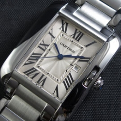 CARTIER タンクアングレーズ クォーツ搭載