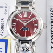 LONGINES L8.115.4.92.6 V8工場 プリマルナ クォーツ ムーンフェイズ 30.5mm