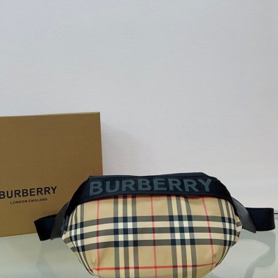 BURBERRY ウエストバッグ ナイロン ジャカード メンズ 31×17×7.5cm