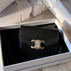 CELINE トリオンフ カードケース カーフレザー レディース 10.5×7×1cm
