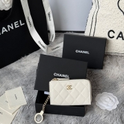 CHANEL L字ジップコインパース カーフレザー レディース 12×7cm