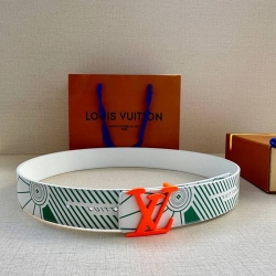 LV メンズ ベルト インプリント 両面用 4.0cm