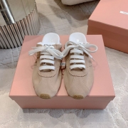 【MIUMIU】新作ドイツトレーニングスリッポンレザースリッポンレディース