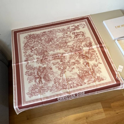 ディオール ジャングル手描きスカーフ 90x90cm