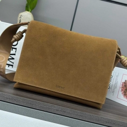 LOEWE フラメンコ サッチェル スエード レザー ユニセックス 34×24×12cm