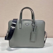 PRADA ブリーフケース サフィアーノレザー メンズ 36×28×4cm