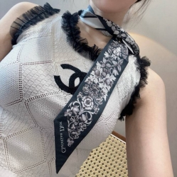 ディオール フラワー新作両面シュシュ付きヘアバンド