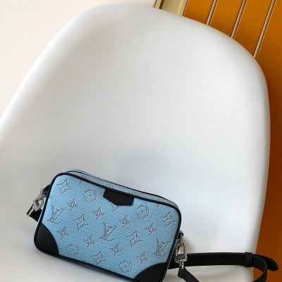 LOUIS VUITTON トロカデロ ミニ モノグラム キャンバス ショルダーバッグ メンズ 20×13×6.5cm