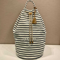 PRADA トラベルバッグ リネン メンズ 34×55×34cm