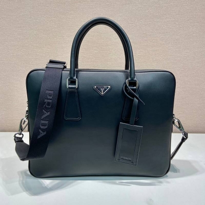 PRADA ブリーフケース ナパレザー メンズ 36×24×4cm