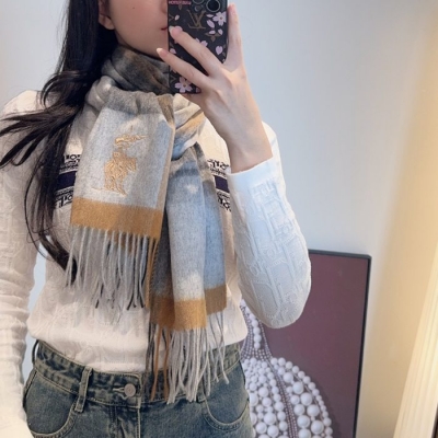 バーバリー 両面スカーフ 30x200cm