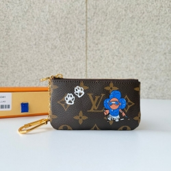 LOUIS VUITTON ポシェット クレ モノグラム キャンバス レディース 12×7×1.5cm