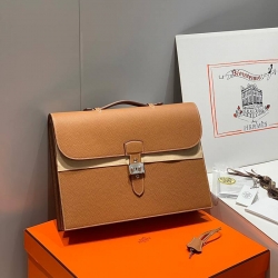 HERMES サックアデペッシュ ブリーフケース メンズ 39×28×9cm