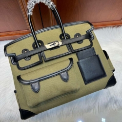 HERMES バーキン 35 カーゴ キャンバス×スウィフト レディース 35×25×18cm