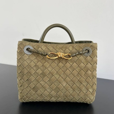 BV ショルダーバッグ スエード ハンドバッグ アンディアーモ 25×22×10.5cm