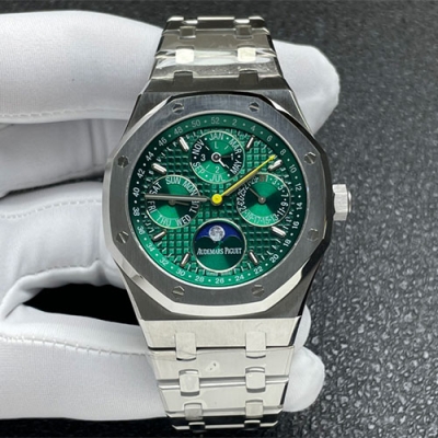 AUDEMARS PIGUET 26606ST APS製 ロイヤルオーク パーペチュアルカレンダー グリーン
