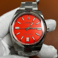 ROLEX 124300 41mm コーラルレッド 2024最高級通販