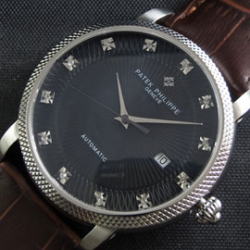 PATEK PHILIPPE カラトラバ ブラック文字盤 うろこ紋ベゼル 特典付き