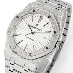 AUDEMARS PIGUET 15410 APS製 ロイヤルオーク 41mm フロステッドゴールド シルバー