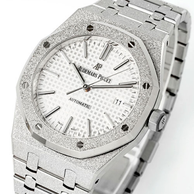 AUDEMARS PIGUET 15410 APS製 ロイヤルオーク 41mm フロステッドゴールド シルバー