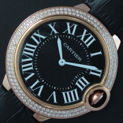 CARTIER バロンブルー 18Kピンクゴールド 黒文字盤 デザイン奇麗