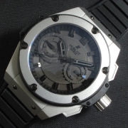 HUBLOT キングパワー 18Kプラチナ サンドブラスト 絶好腕時計