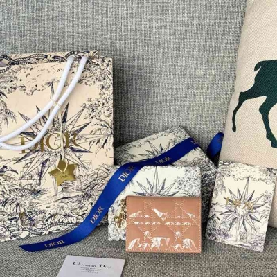 DIOR カードケース カーフレザー レディース 10.5×7.5×2.5cm